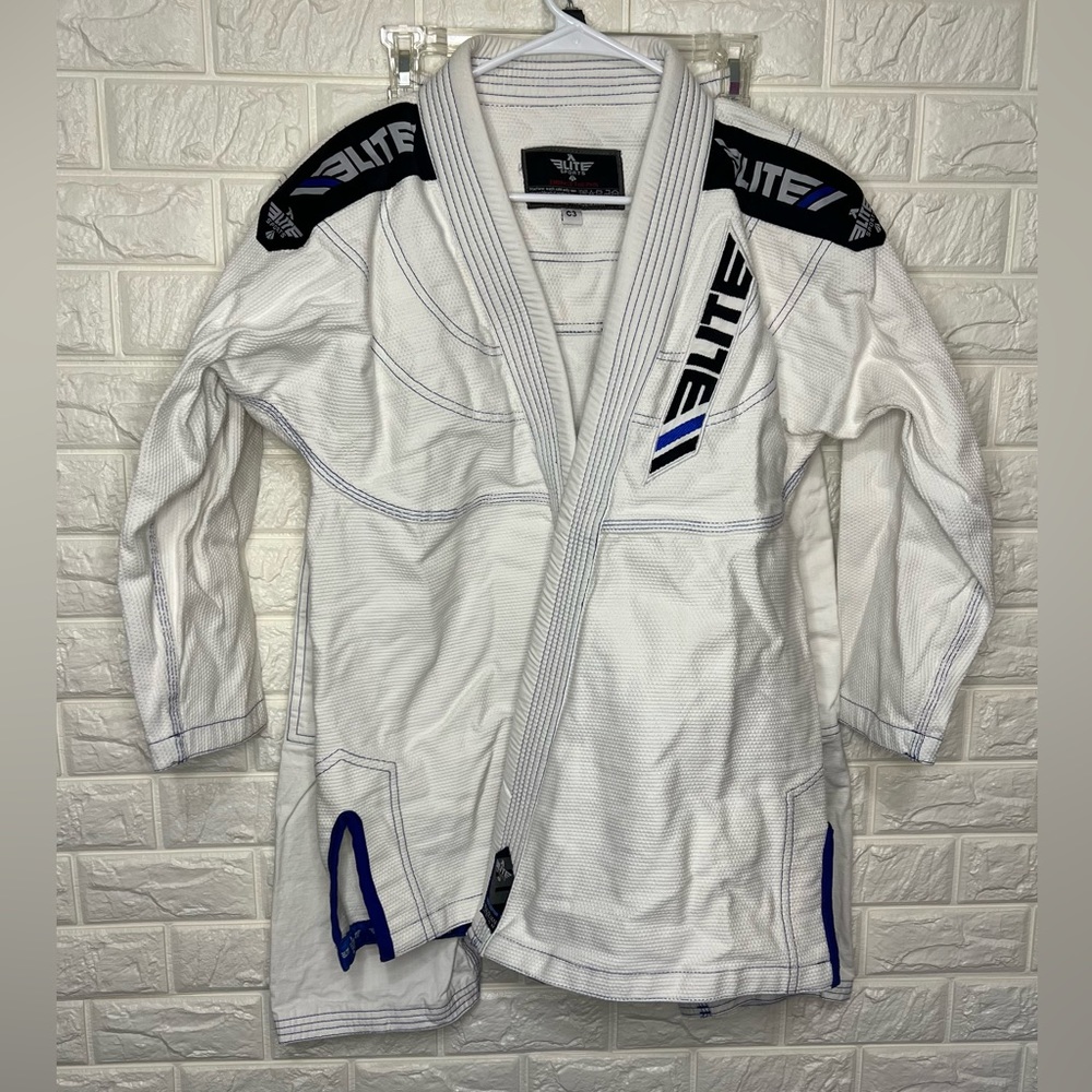KIDS' CORE WHITE BRAZILIAN JIU JITSU BJJ GI C3